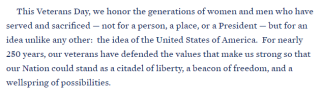 President Biden's Veterans Day Proclamation